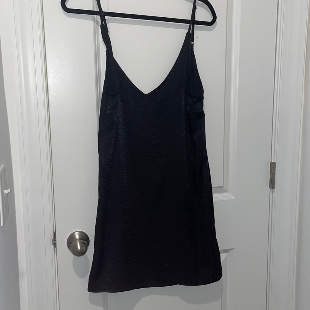 Black Satin Mini dress. The impeccable pig. Size small. Worn once. Dry cleaned.